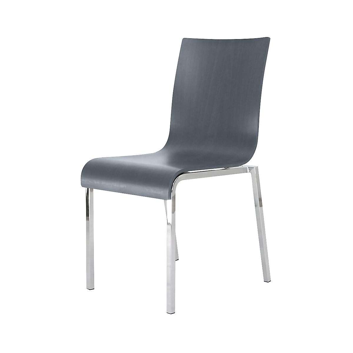 Cadeira de madeira em forma de concha CUBIC, AxLxP 860 x 450 x 520 mm, embalagem de 4 unid., concha antracite