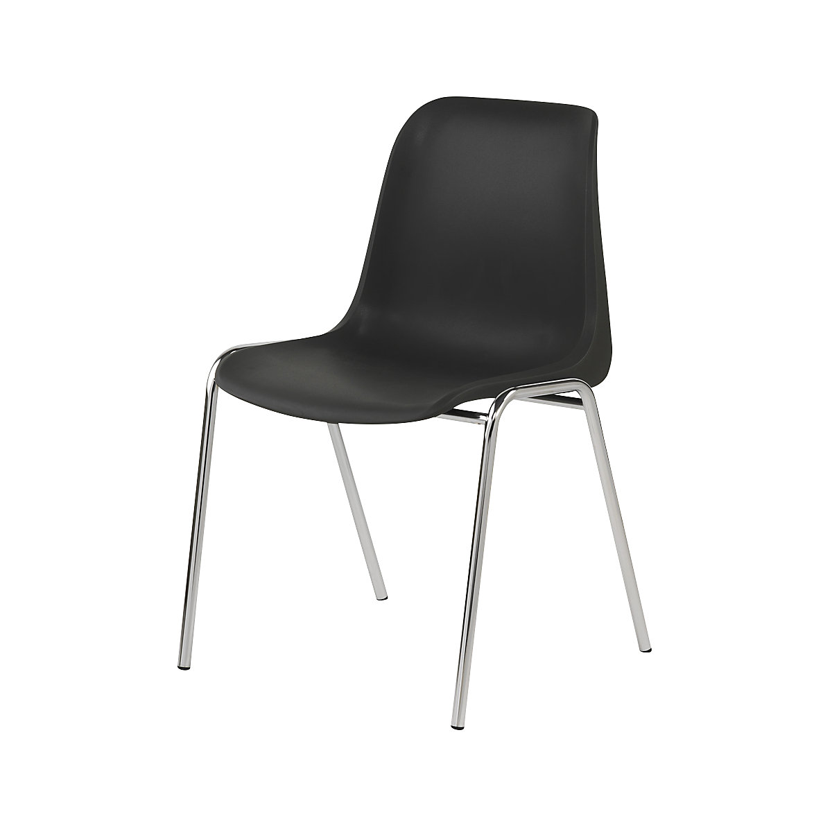 Cadeira de plástico em forma de concha EUROPA, sem estofo, assento em concha antracite, embalagem de 2 unid.-4