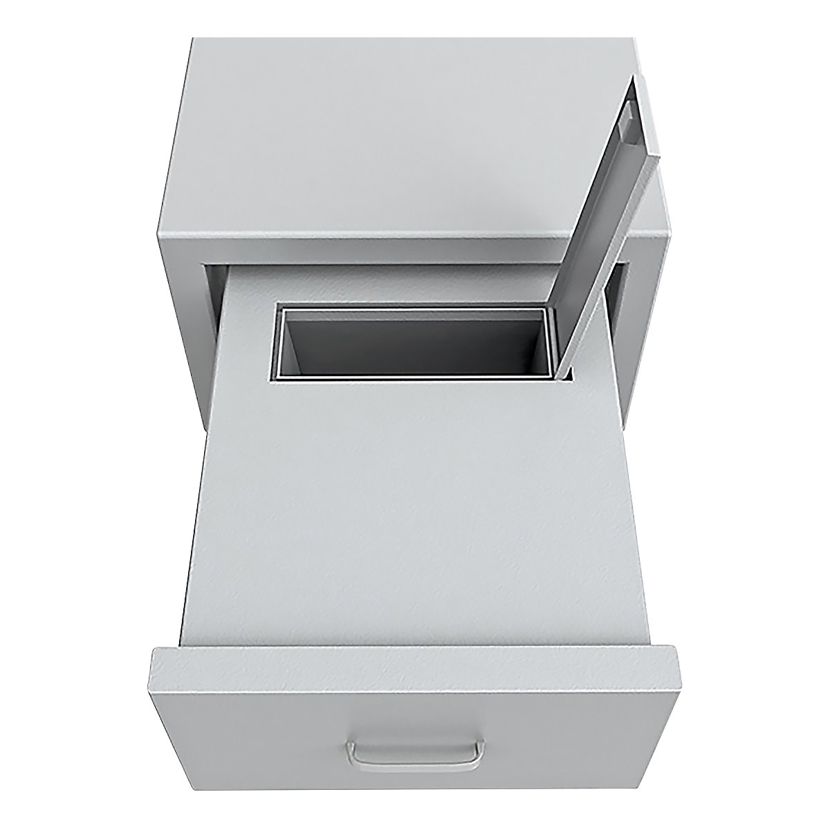 Cofre de depósito com gaveta aberta, inserção traseira mais saliente (Imagem do produto 3)