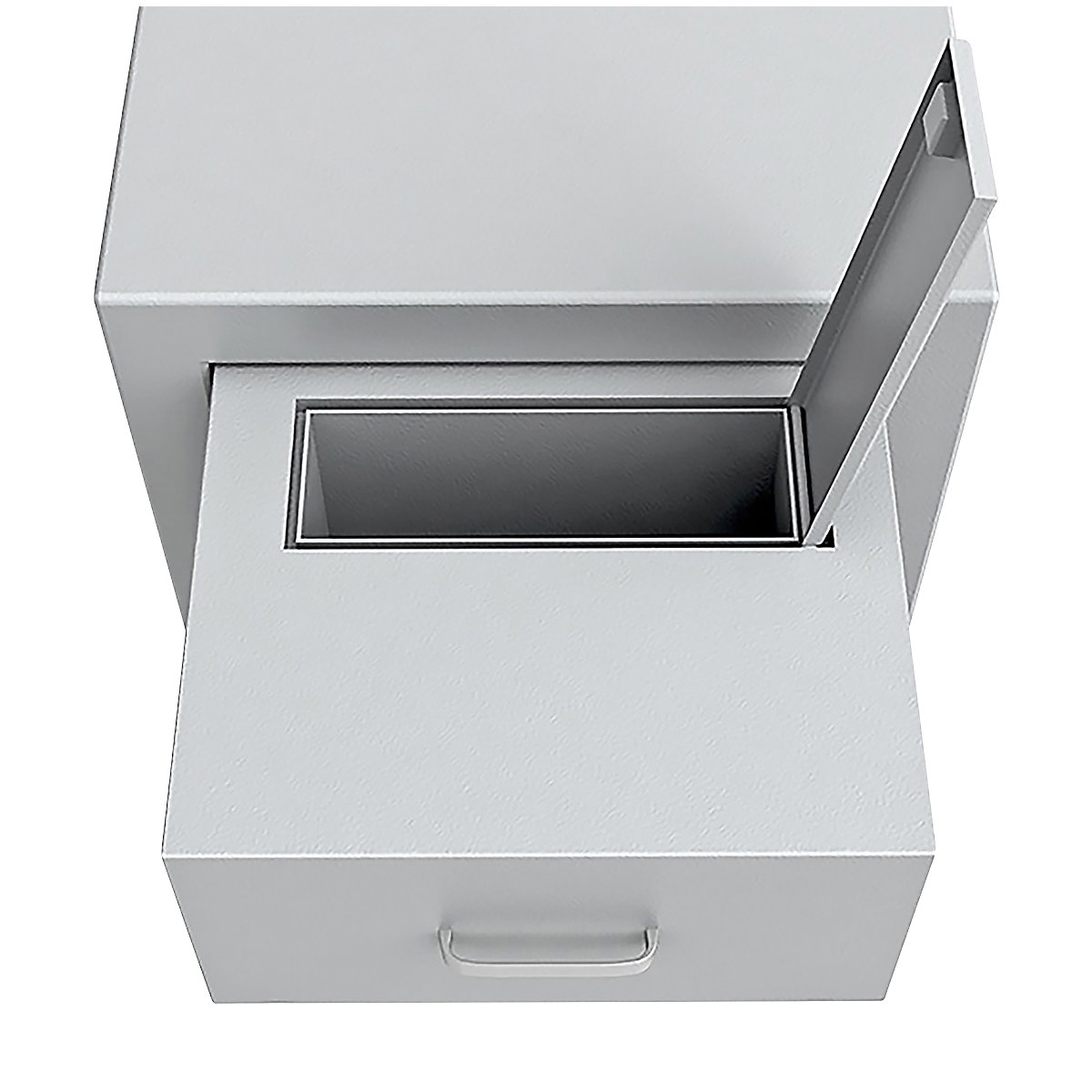 Cofre de depósito com gaveta aberta, inserção traseira (Imagem do produto 3)