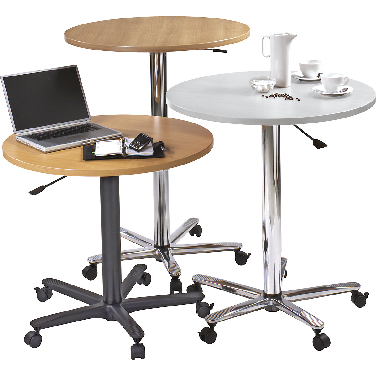 Mesa de cafetaria, ajustável em altura – eurokraft pro (Imagem do produto 2)-1
