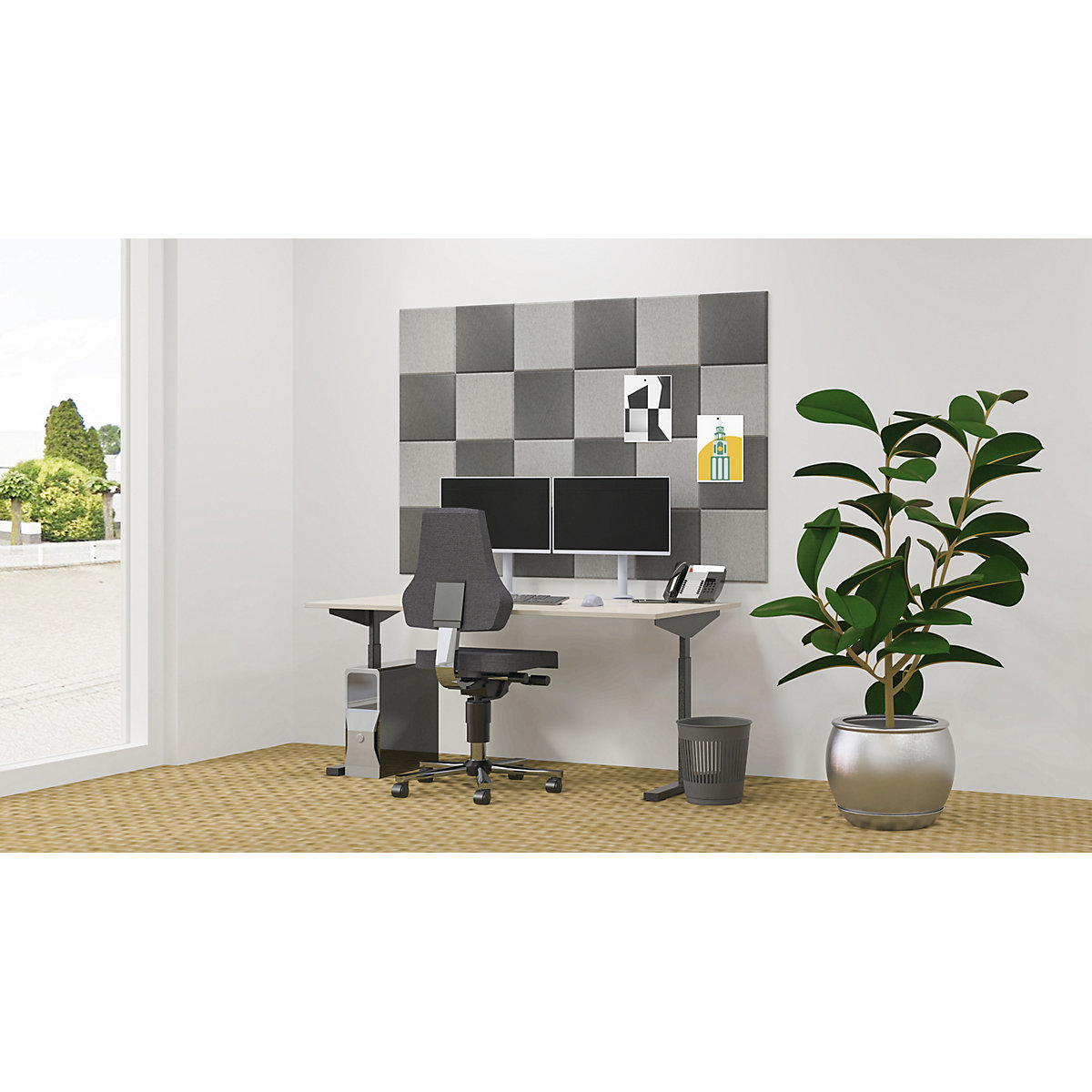Azulejo acústico de parede – eurokraft basic (Imagem do produto 4)-3
