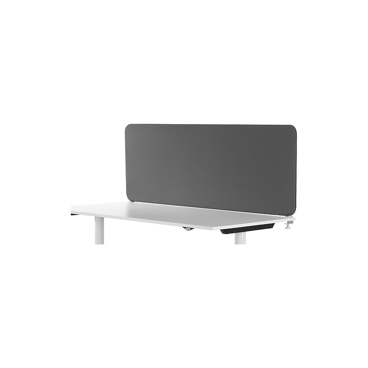 Divisória acústica de mesa Softline Event, montada na parte superior