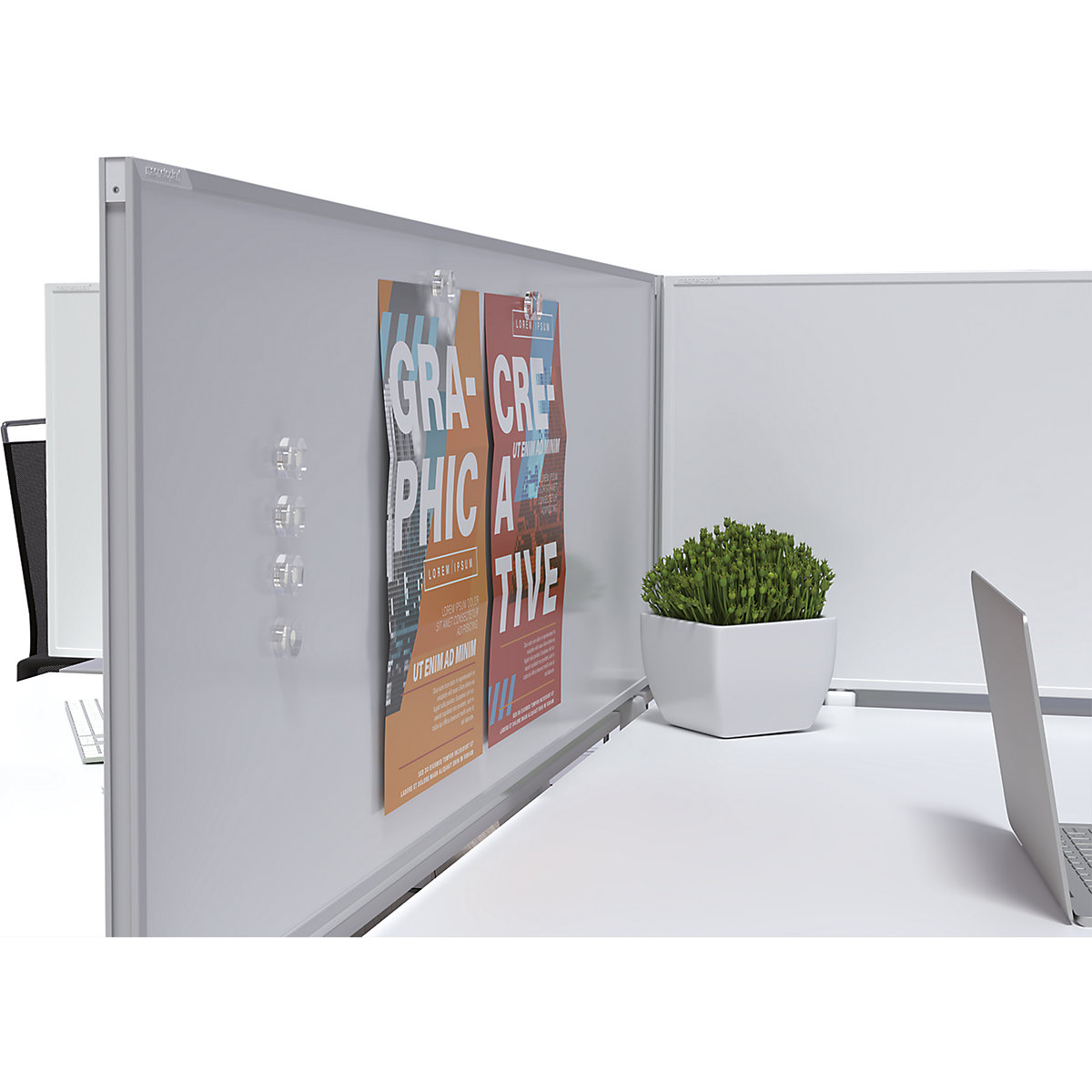 Divisória para mesa VarioPin – magnetoplan (Imagem do produto 7)-6