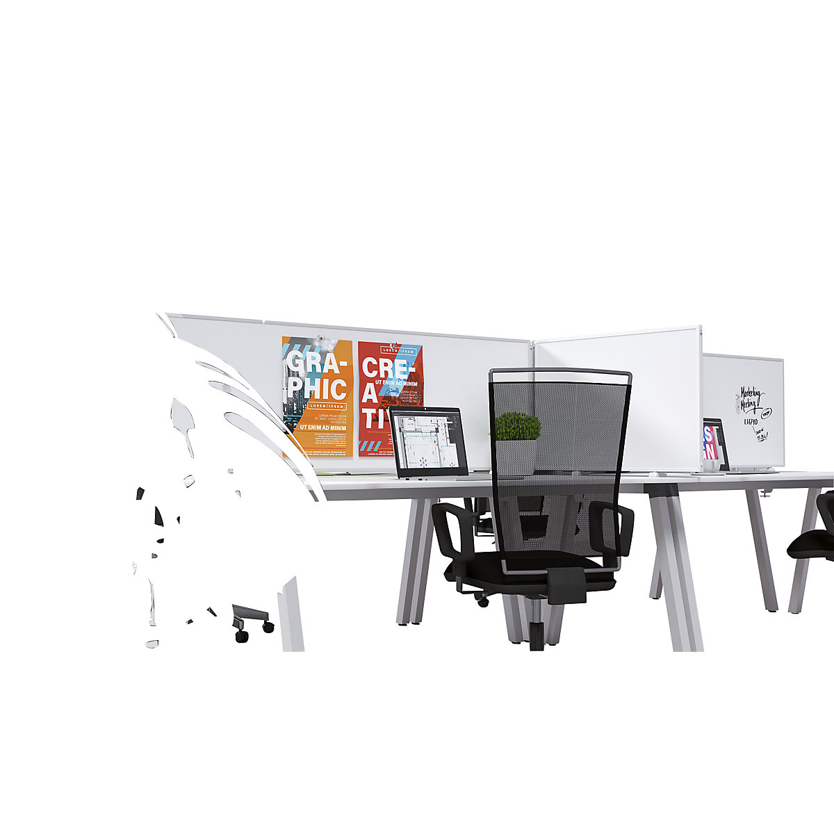 Divisória para mesa VarioPin – magnetoplan (Imagem do produto 13)-12