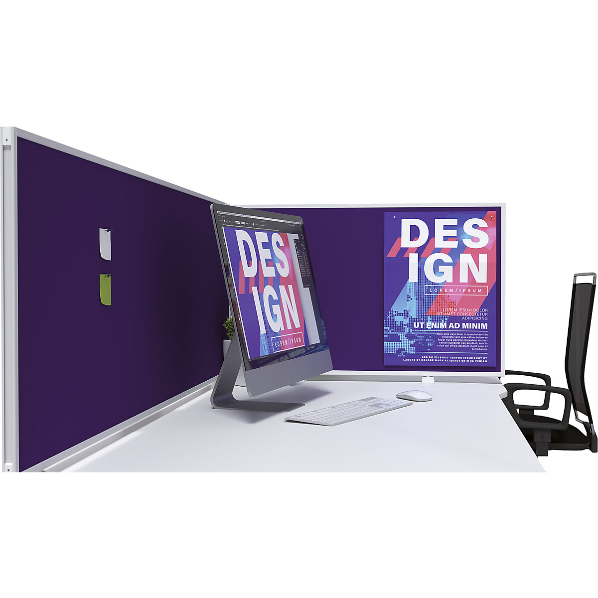 Divisória para mesa VarioPin – magnetoplan (Imagem do produto 2)-1