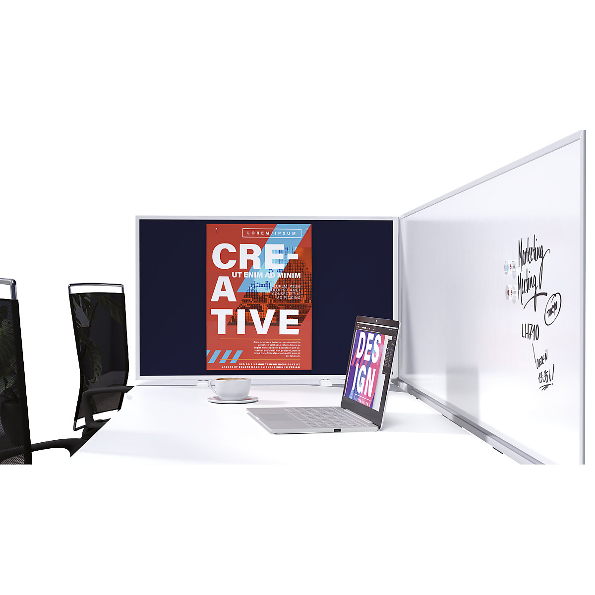 Divisória para mesa VarioPin – magnetoplan (Imagem do produto 2)-1
