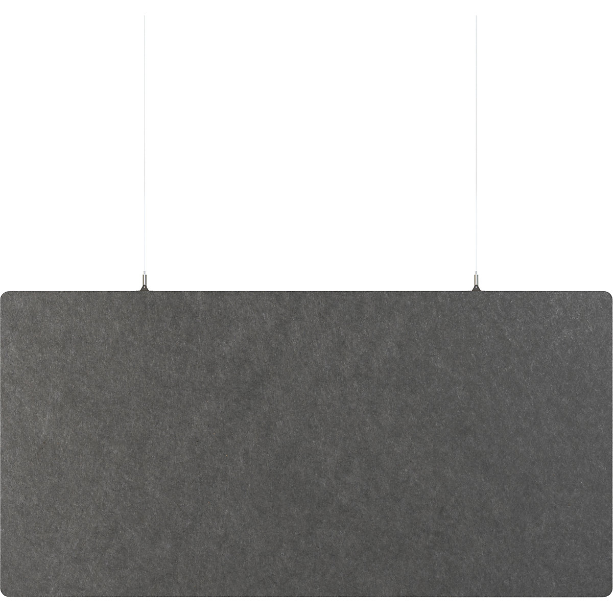 Placa acústica para teto, feltro em PET – eurokraft basic, AxL 600 x 1200 mm, forma retangular, cinzento escuro, a partir de 5 unid.-4