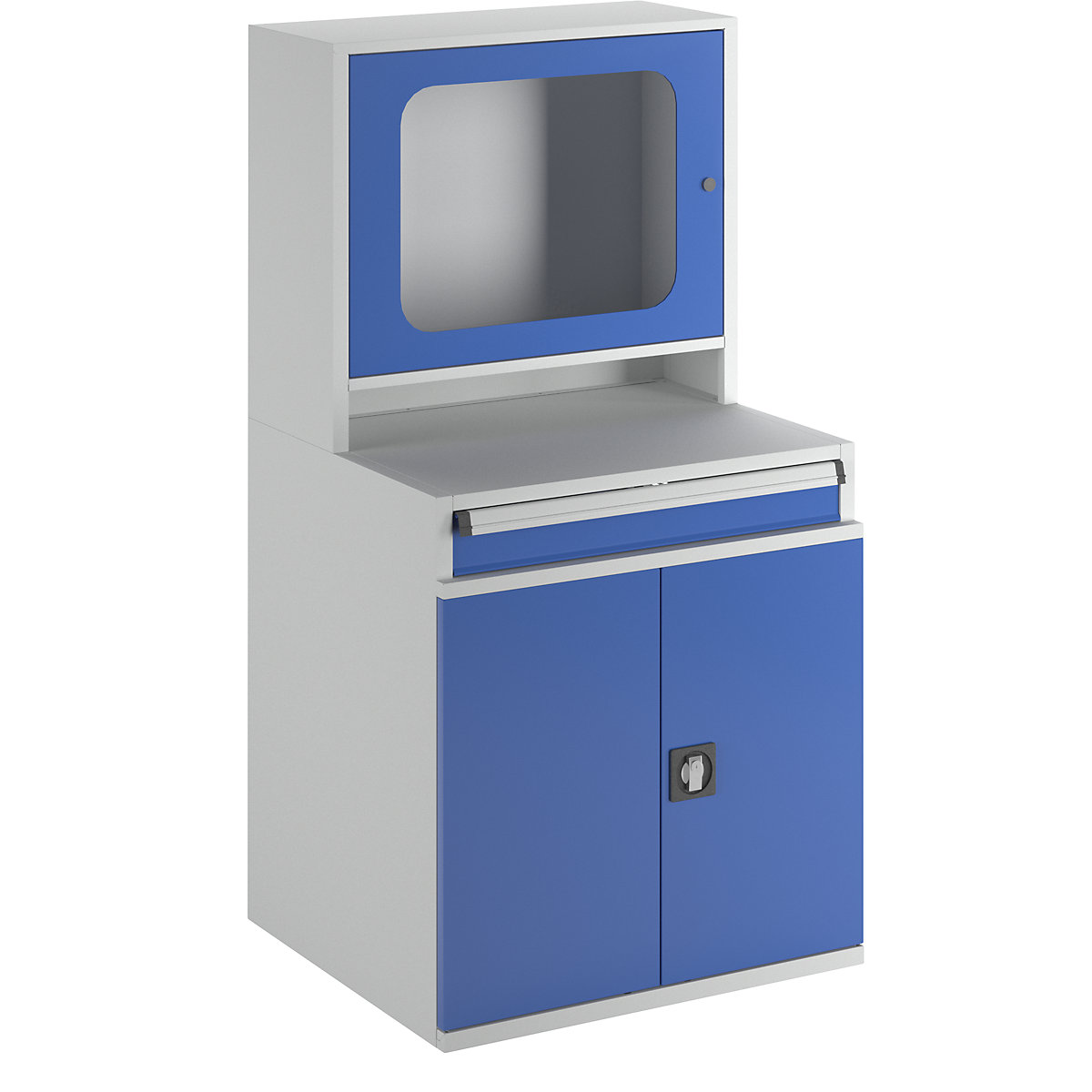 Bidone per rifiuti in plastica DIN EN 840 - eurokraft pro: capacità 240 l, largh. x alt. x prof