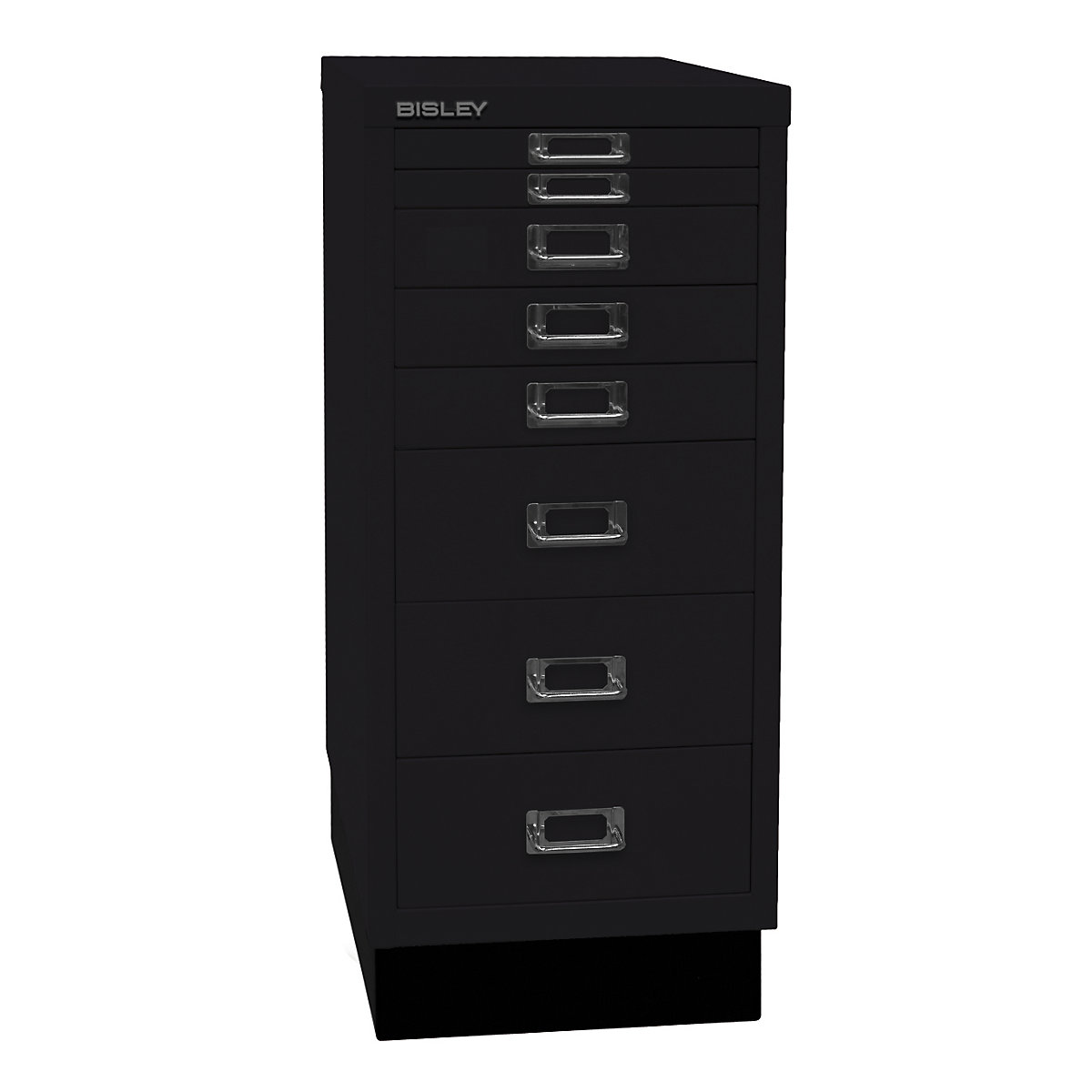 MultiDrawer™ della 29ª serie – BISLEY, con zoccolino, UNI A4, 8 cassetti, nero-6