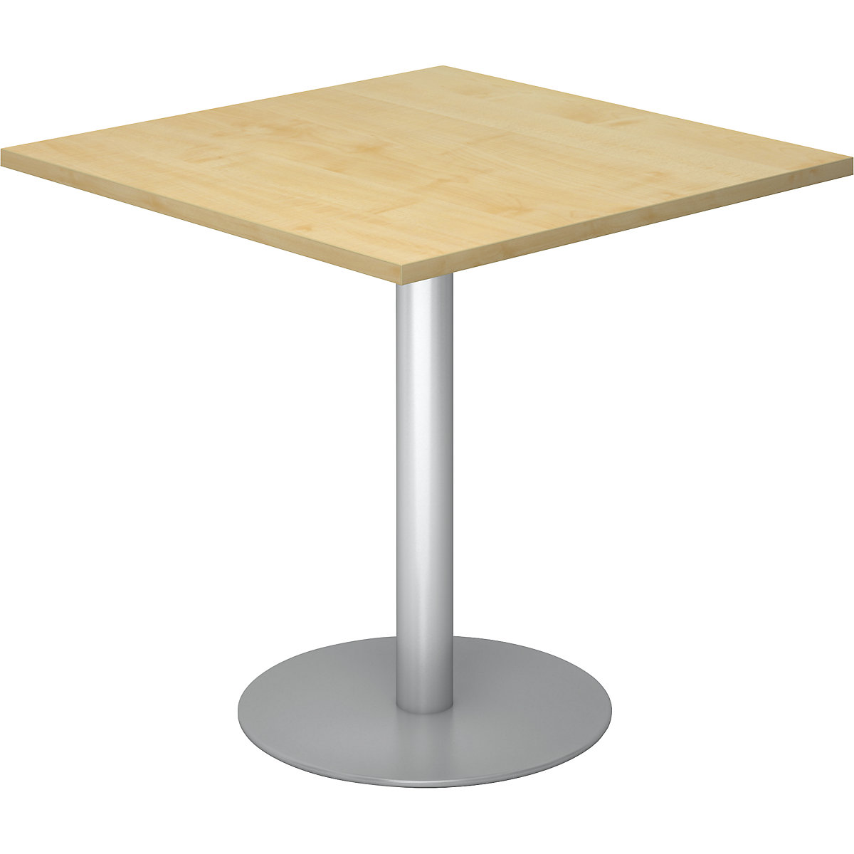 Tavolo per sala riunioni, lungh. x largh. 800 x 800 mm, altezza 755 mm, telaio argento, piano simil-acero-7
