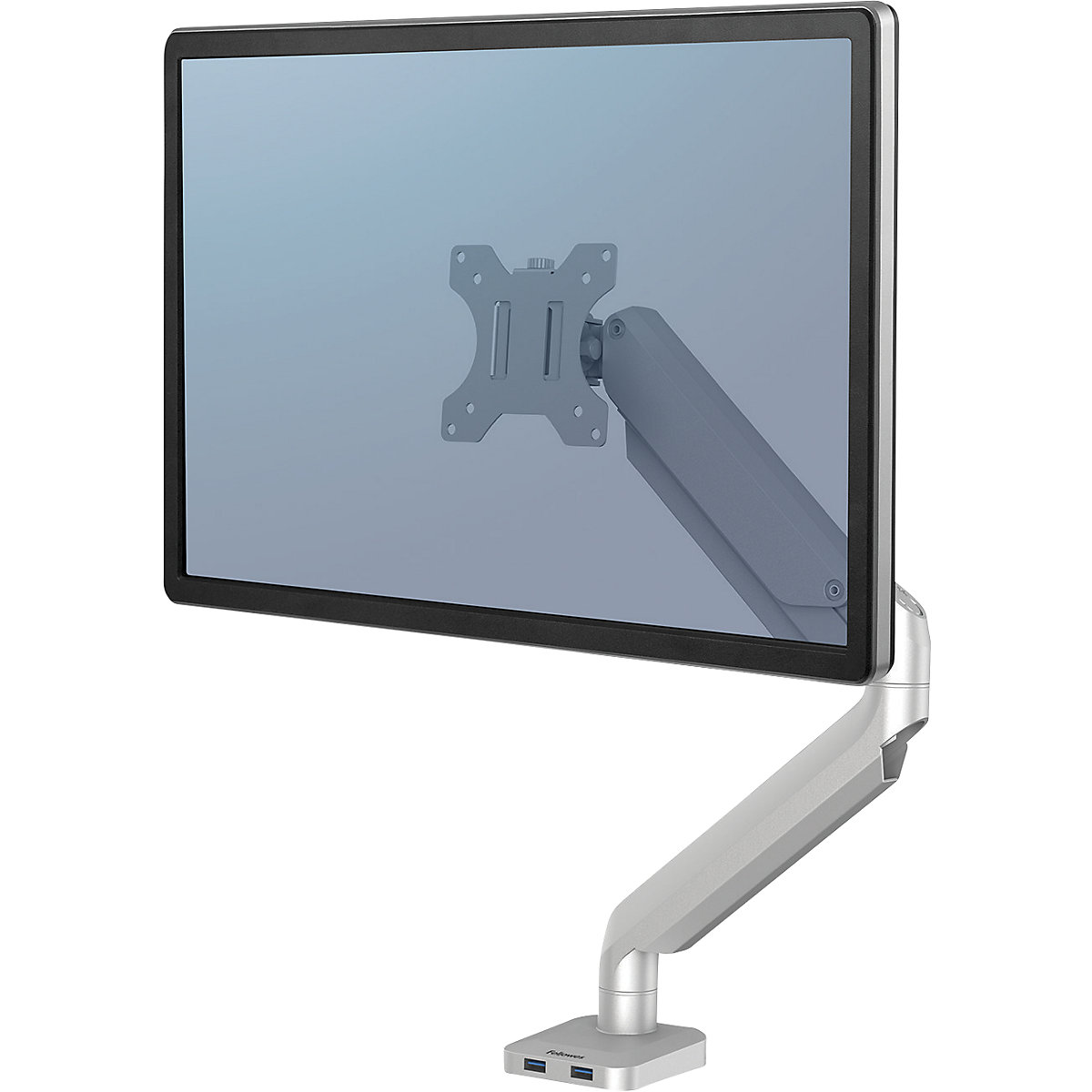 Brazo para monitor de la SERIE PLATINUM – Fellowes, brazo simple para 1 pantalla, plateado-4