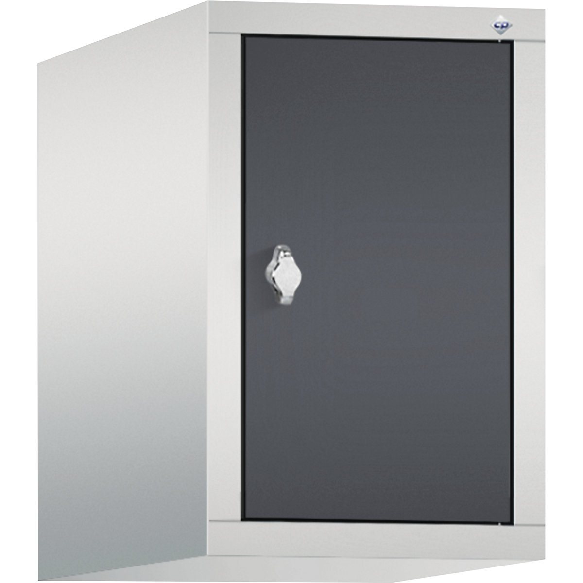 C+P – Altillo CLASSIC, 1 compartimento, anchura de compartimento 300 mm, gris luminoso / gris negruzco