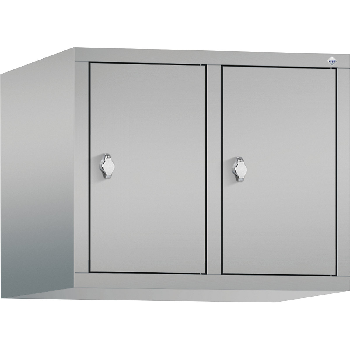 Altillo CLASSIC – C+P, 2 compartimentos, anchura de compartimento 300 mm, aluminio blanco-13