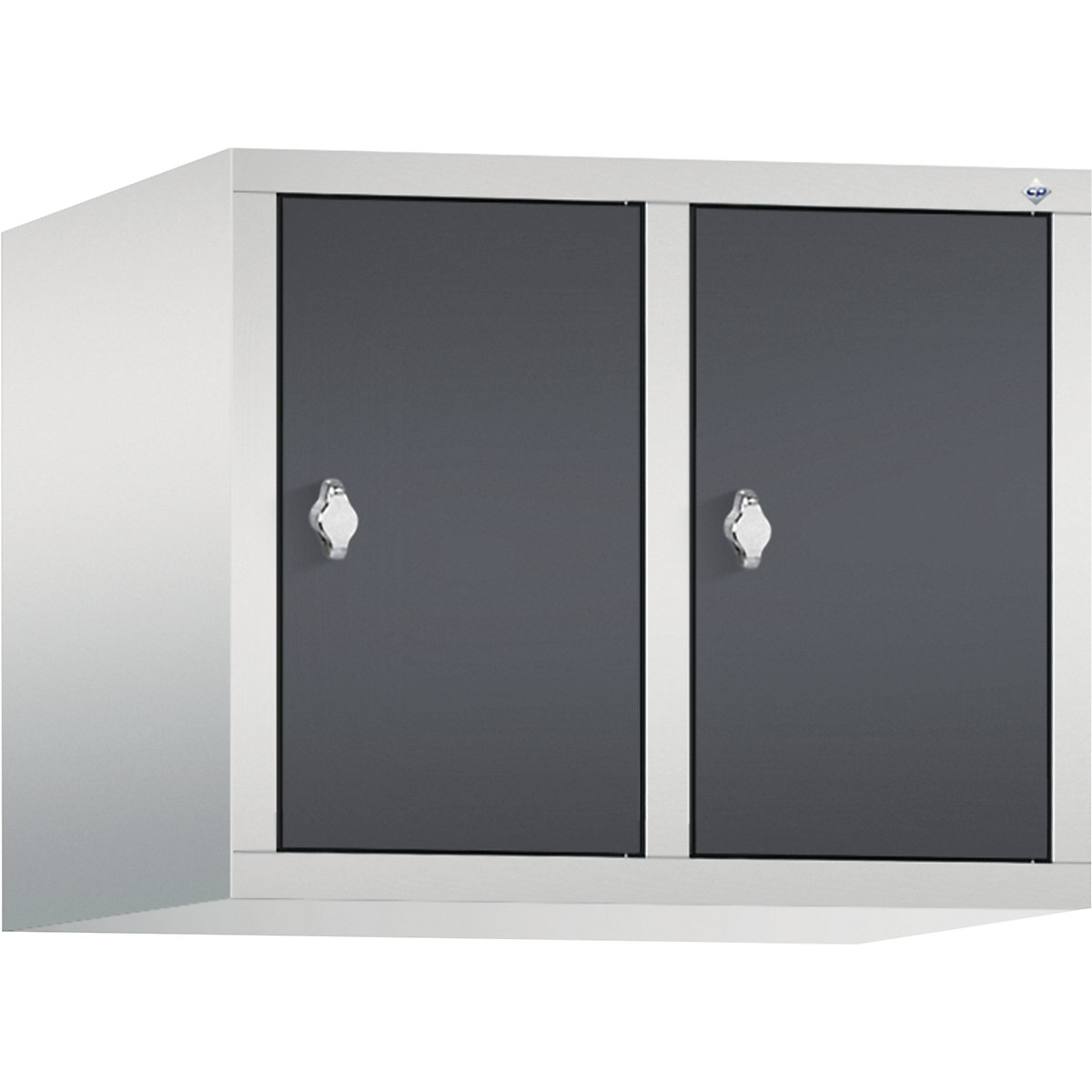 Altillo CLASSIC – C+P, 2 compartimentos, anchura de compartimento 300 mm, gris luminoso / gris negruzco-10