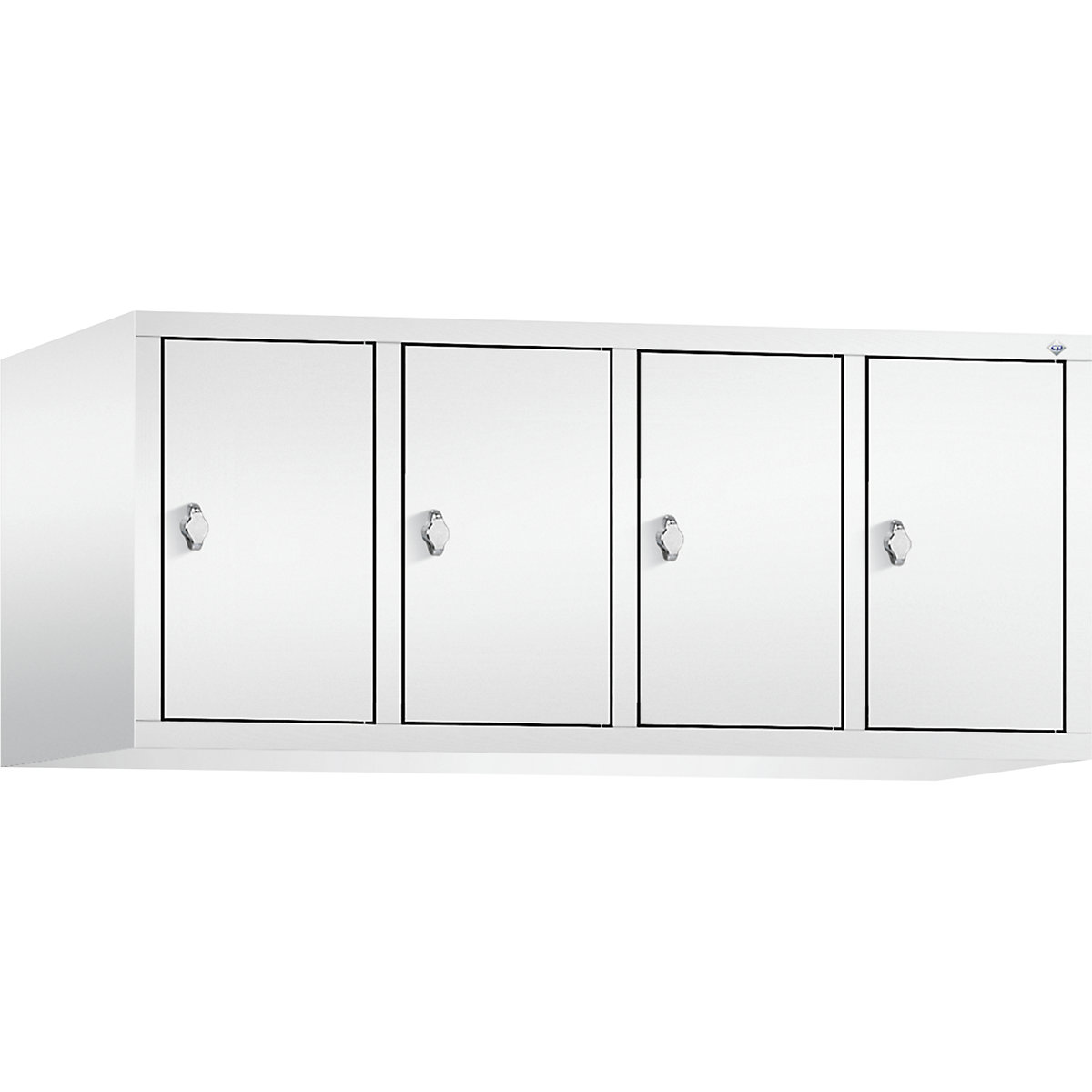 C+P – Altillo CLASSIC, 4 compartimentos, anchura de compartimento 300 mm, blanco tráfico