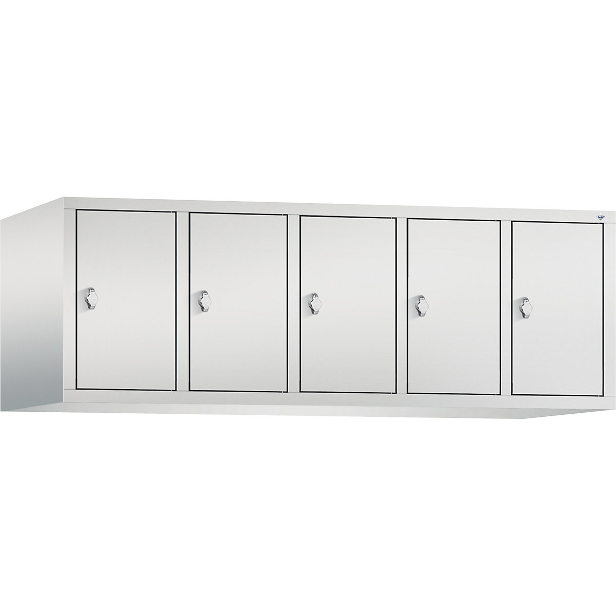 C+P – Altillo CLASSIC, 5 compartimentos, anchura de compartimento 300 mm, gris luminoso