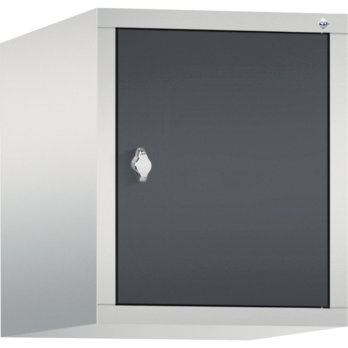 C+P – Altillo CLASSIC, 1 compartimento, anchura de compartimento 400 mm, gris luminoso / gris negruzco