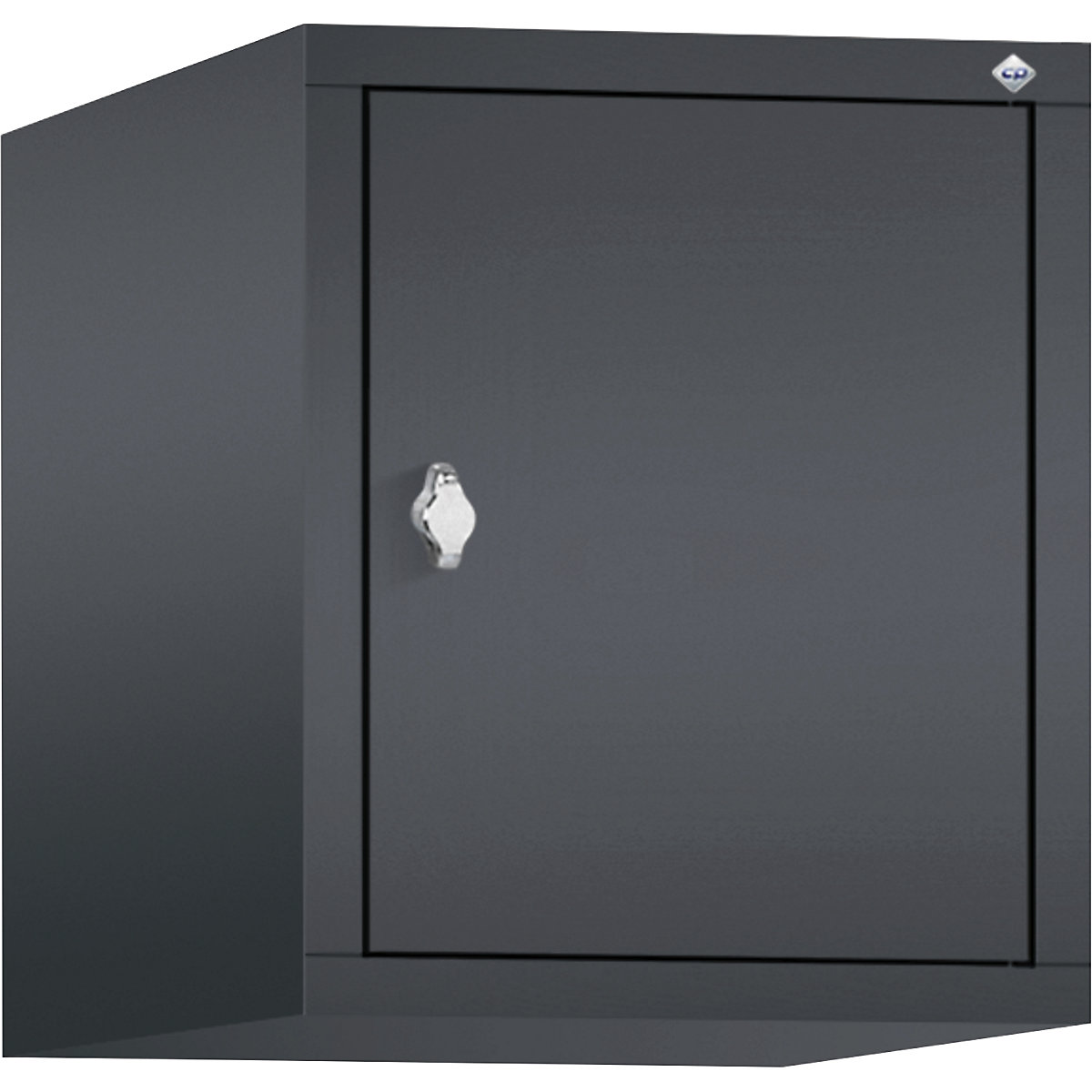 C+P – Altillo CLASSIC, 1 compartimento, anchura de compartimento 400 mm, gris negruzco