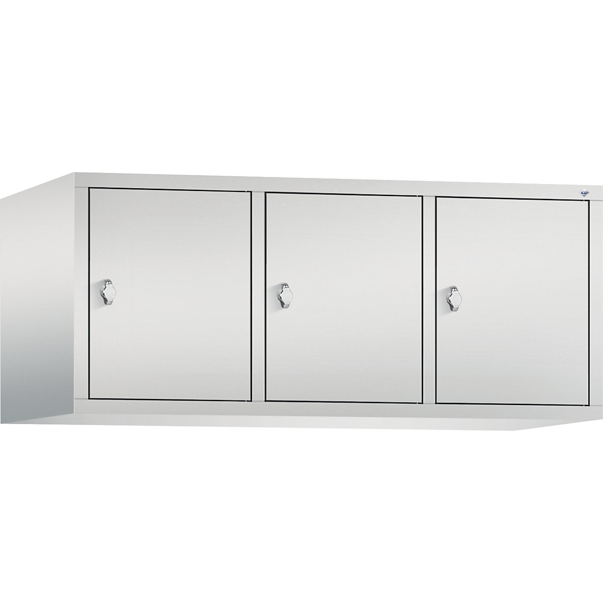 C+P – Altillo CLASSIC, 3 compartimentos, anchura de compartimento 400 mm, gris luminoso