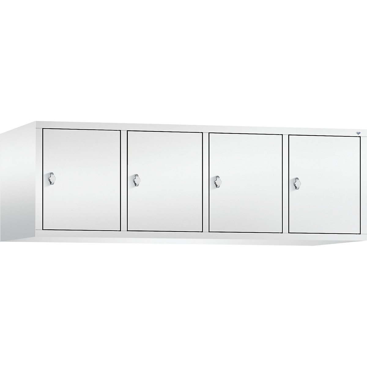 C+P – Altillo CLASSIC, 4 compartimentos, anchura de compartimento 400 mm, blanco tráfico