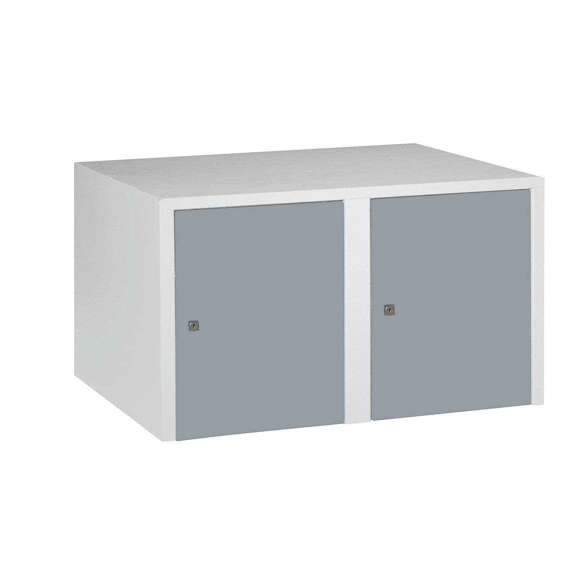 Altillo – Wolf, 2 compartimentos, HxAxP 445 x 800 x 500 mm, gris plata-3