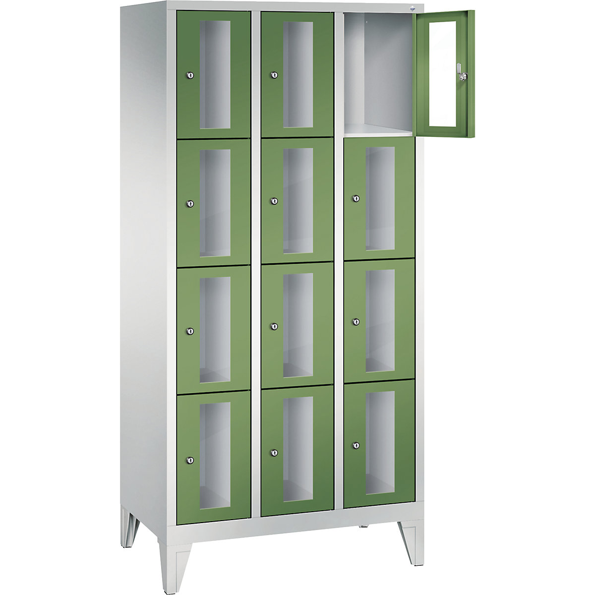 C+P – Armario de compartimentos CLASSIC, altura de compartimento 375 mm, con patas (Imagen del producto 14)