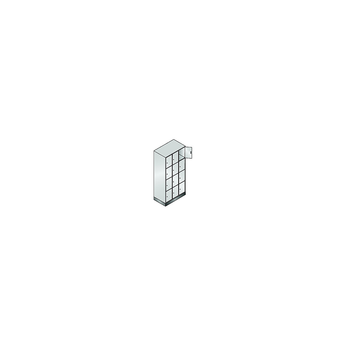 Armario de compartimentos CLASSIC con zócalo – C+P (Imagen del producto 3)-2