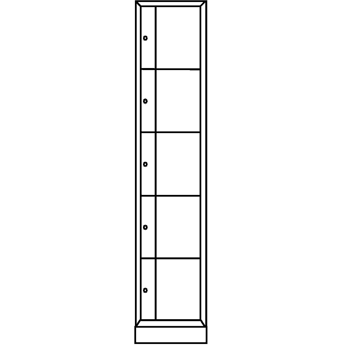 Armario de compartimentos bajo llave RESISTO – C+P (Imagen del producto 7)-6