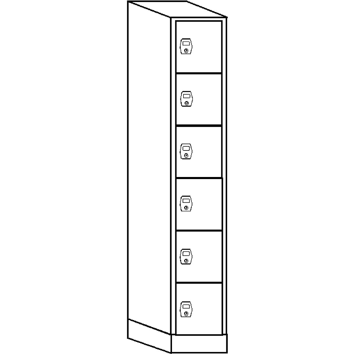 Armario de compartimentos bajo llave – Wolf (Imagen del producto 12)-11