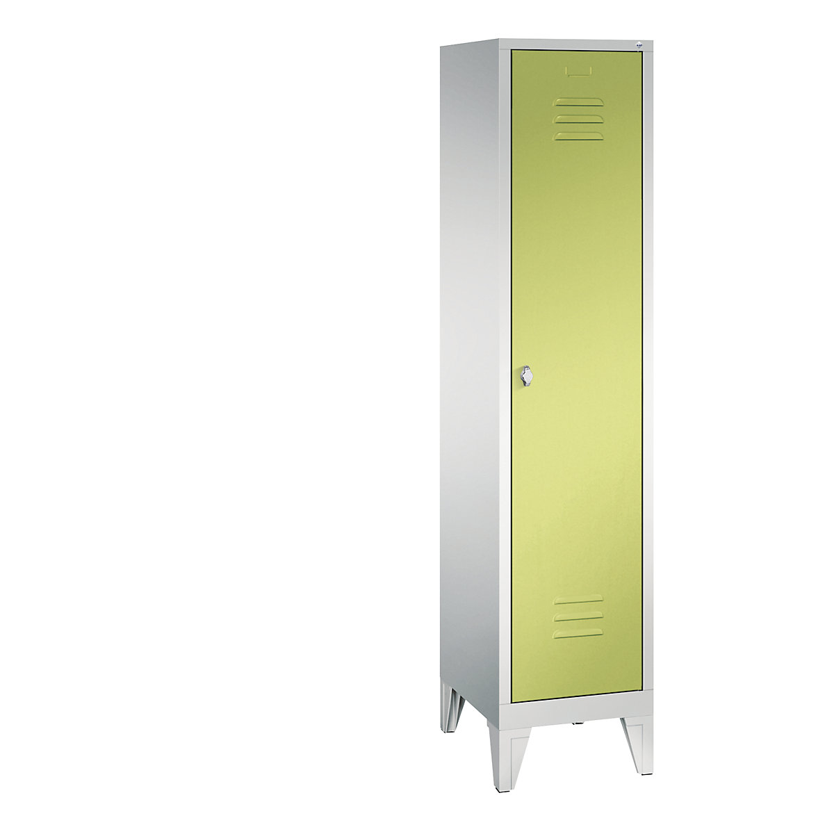 C+P – Armario guardarropa CLASSIC con patas, 1 compartimento, anchura de compartimento 400 mm, gris luminoso / verde pistacho