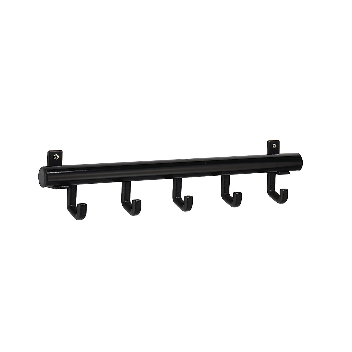 Perchero de pared de aluminio negro UE 2 unidades ganchos de