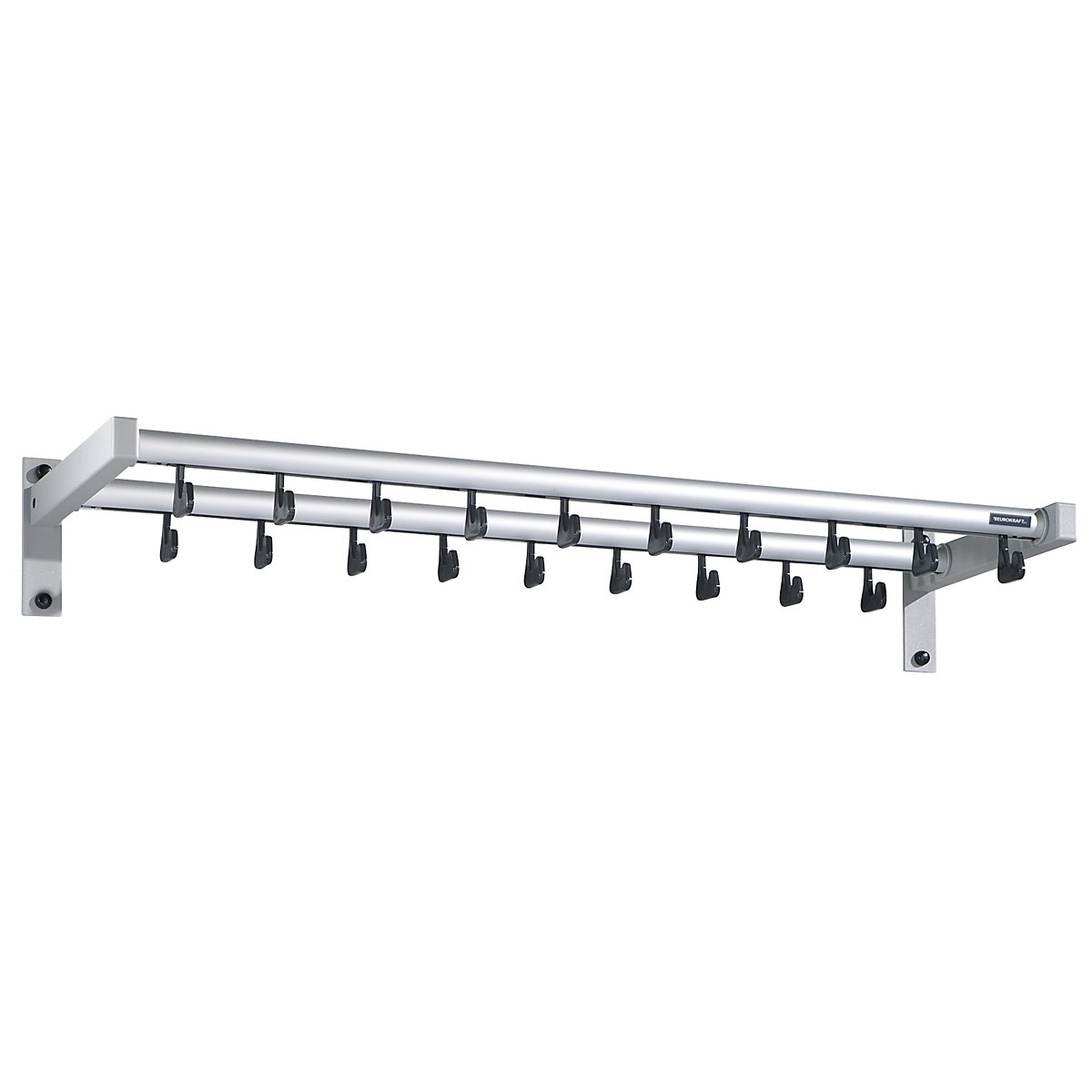 Perchero de pared eurokraft pro con sombrerero 19 ganchos para