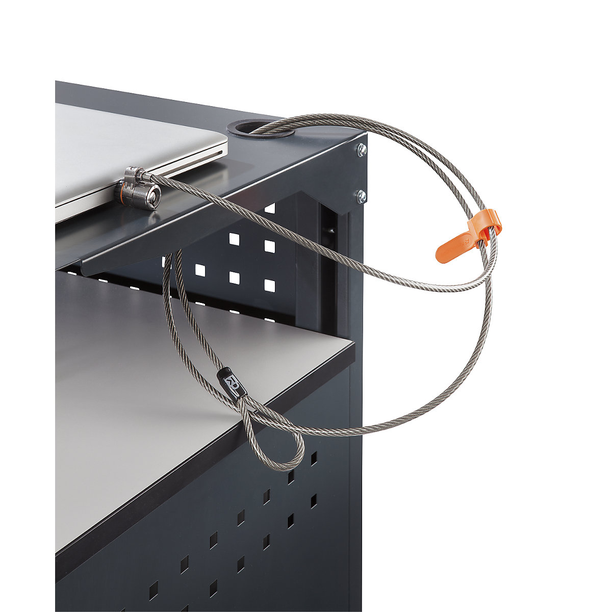 Cărucior pentru laptop și echipamente – eurokraft basic (Imagine produs 5)-4