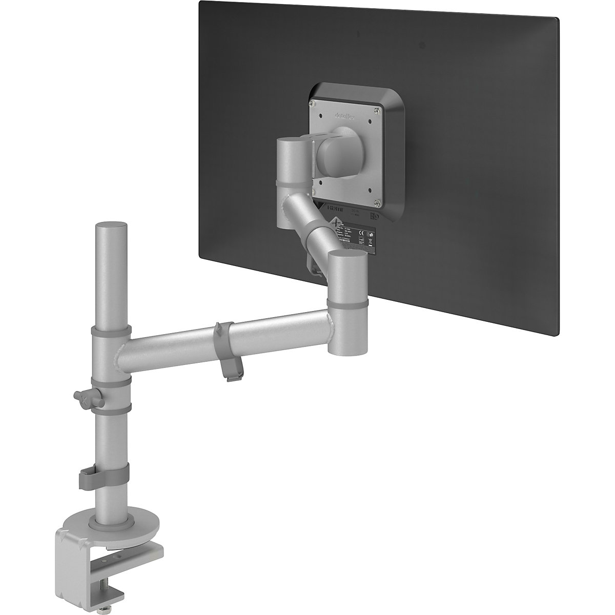 Braț pentru monitor VIEWGO – Dataflex, braț individual pentru 1 monitor, argintiu-11