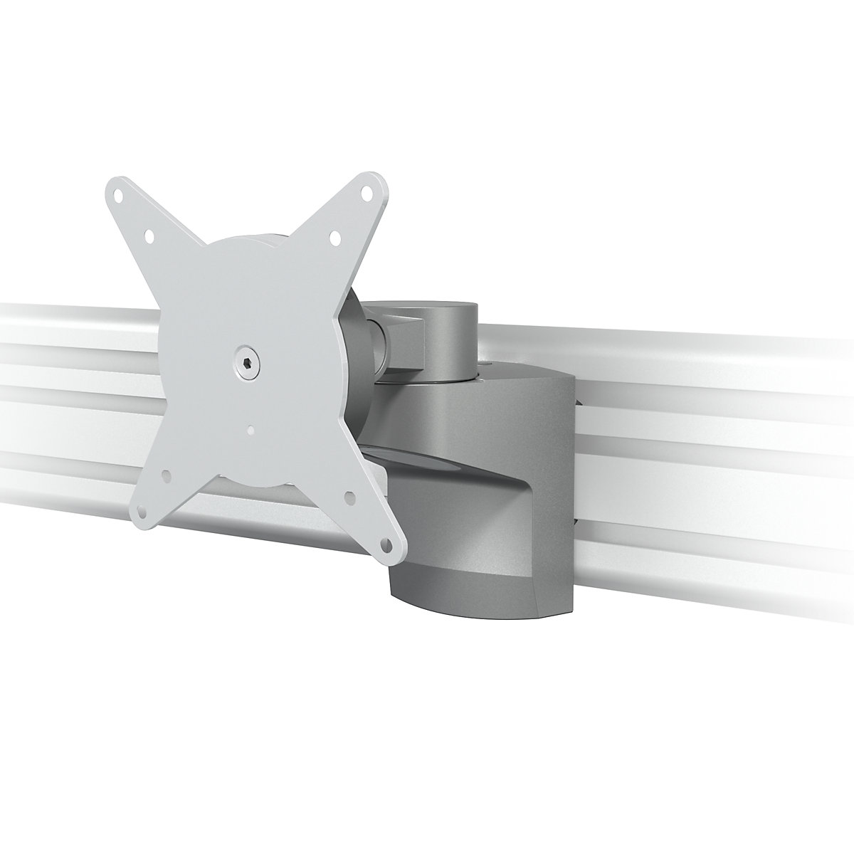 Dataflex – Braț pentru monitor VIEWLITE, pentru sistem de șină, argintiu / alb
