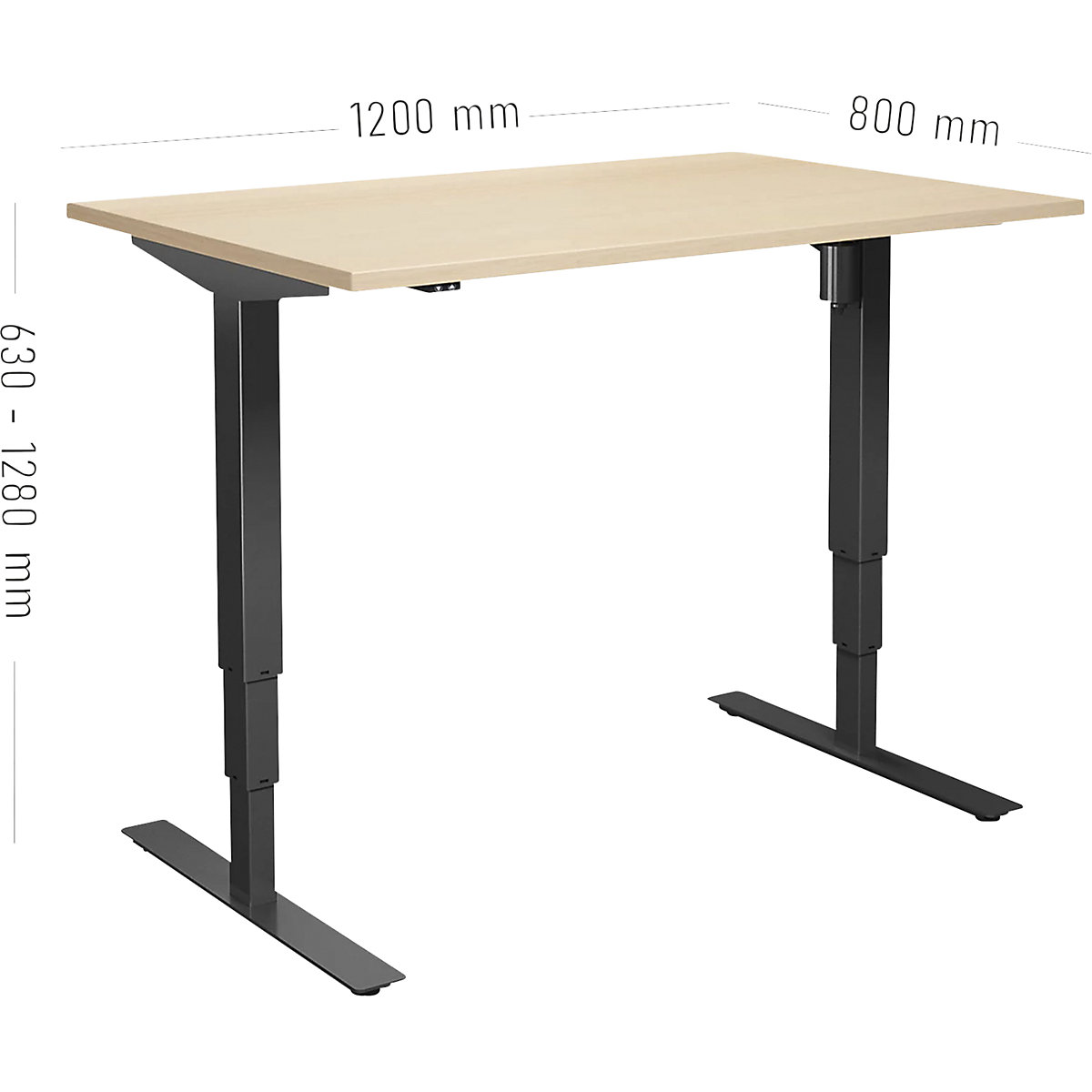 Birou Atlanta, înălțime reglabilă electric (Imagine produs 2)-1