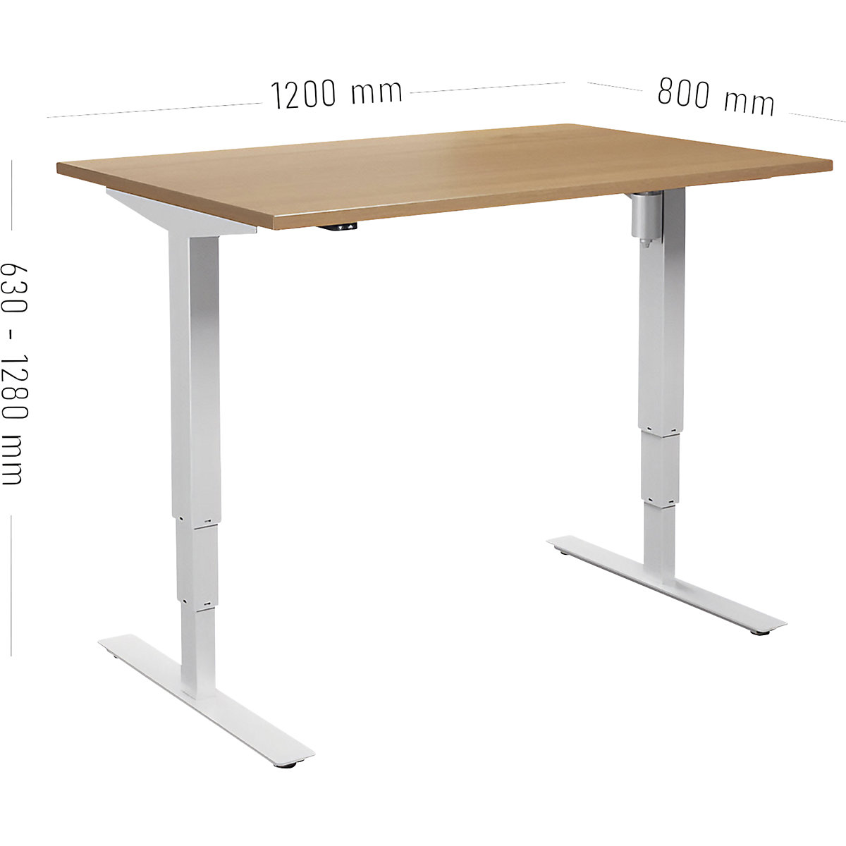 Birou Atlanta, înălțime reglabilă electric (Imagine produs 2)-1