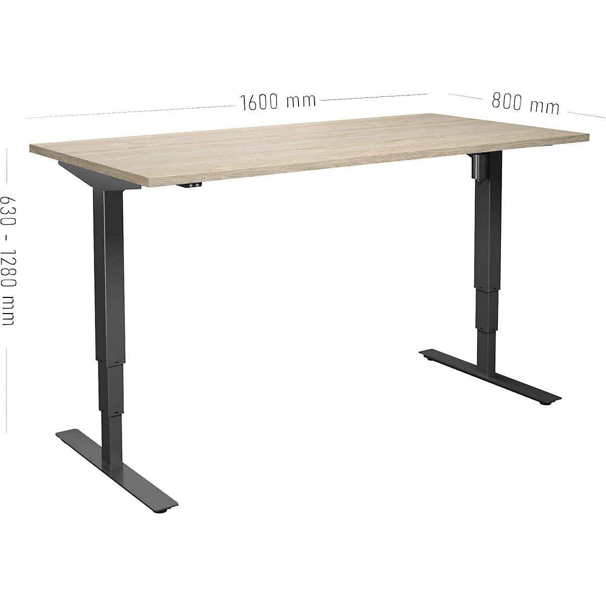Birou Atlanta, înălțime reglabilă electric (Imagine produs 2)-1