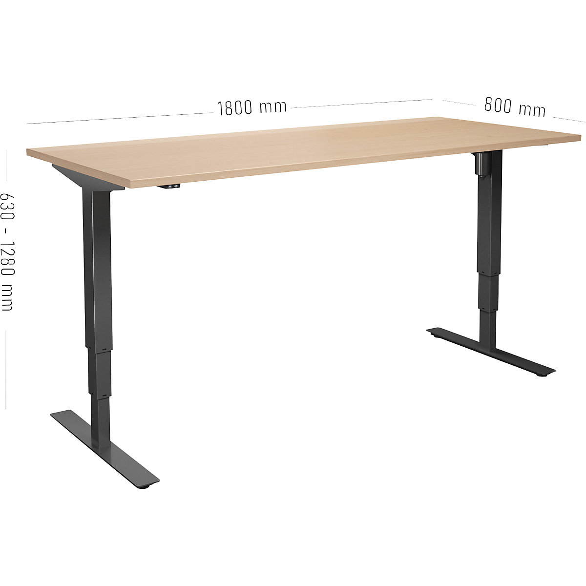 Birou Atlanta, înălțime reglabilă electric (Imagine produs 2)-1