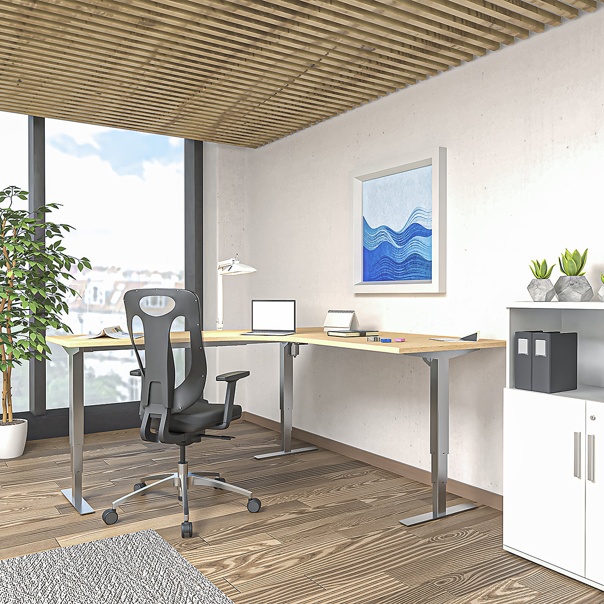 Birou Atlanta, înălțime reglabilă electric (Imagine produs 6)-5