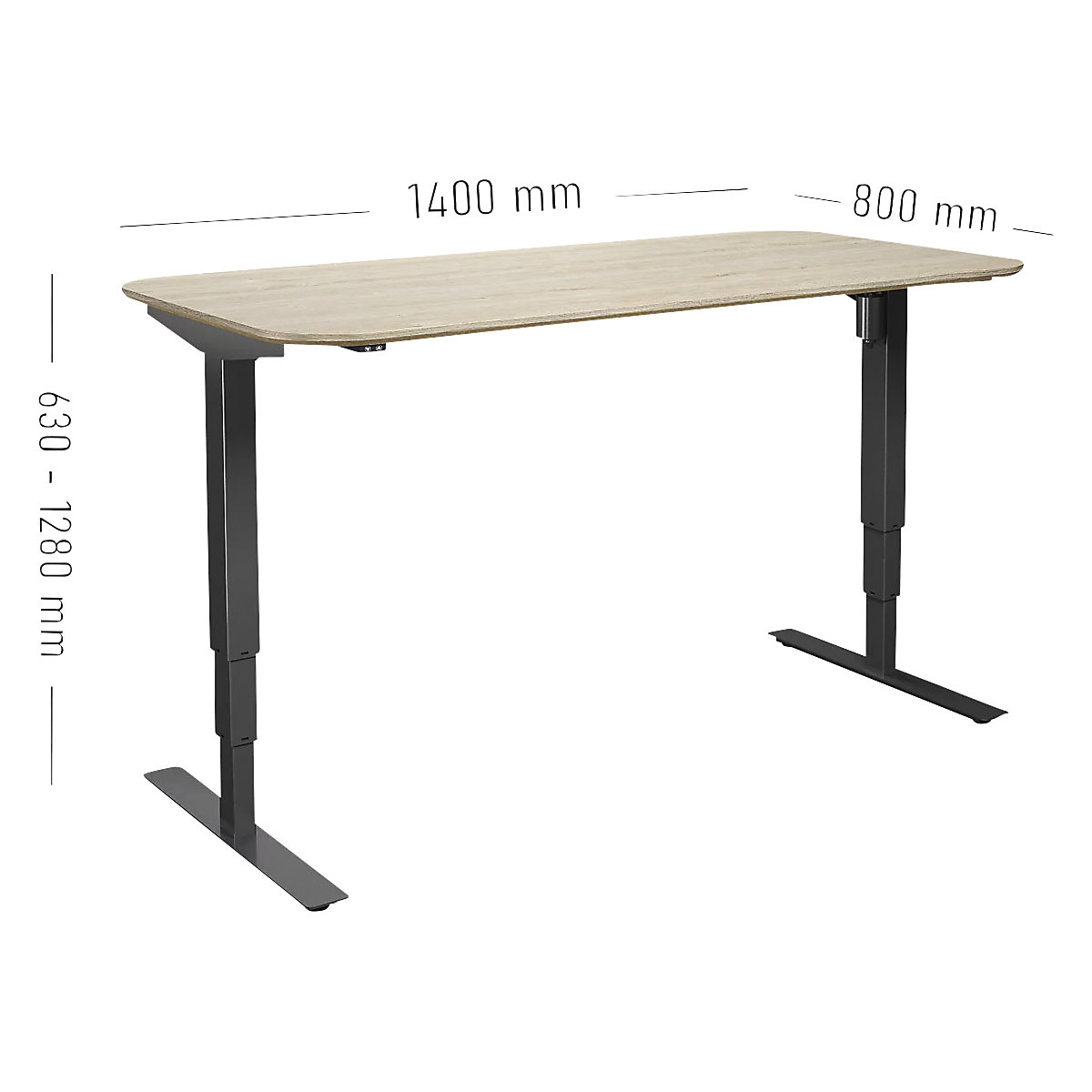 Birou Atlanta Trend, înălțime reglabilă electric (Imagine produs 4)-3