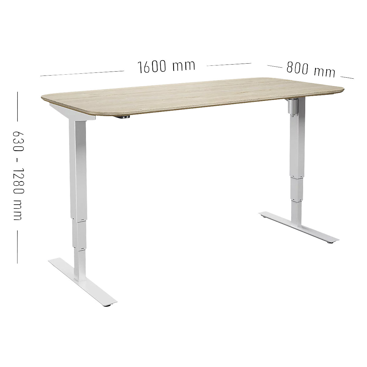 Birou Atlanta Trend, înălțime reglabilă electric (Imagine produs 2)-1