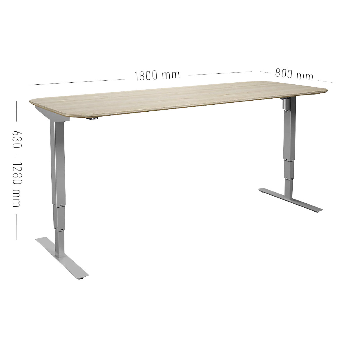 Birou Atlanta Trend, înălțime reglabilă electric (Imagine produs 2)-1
