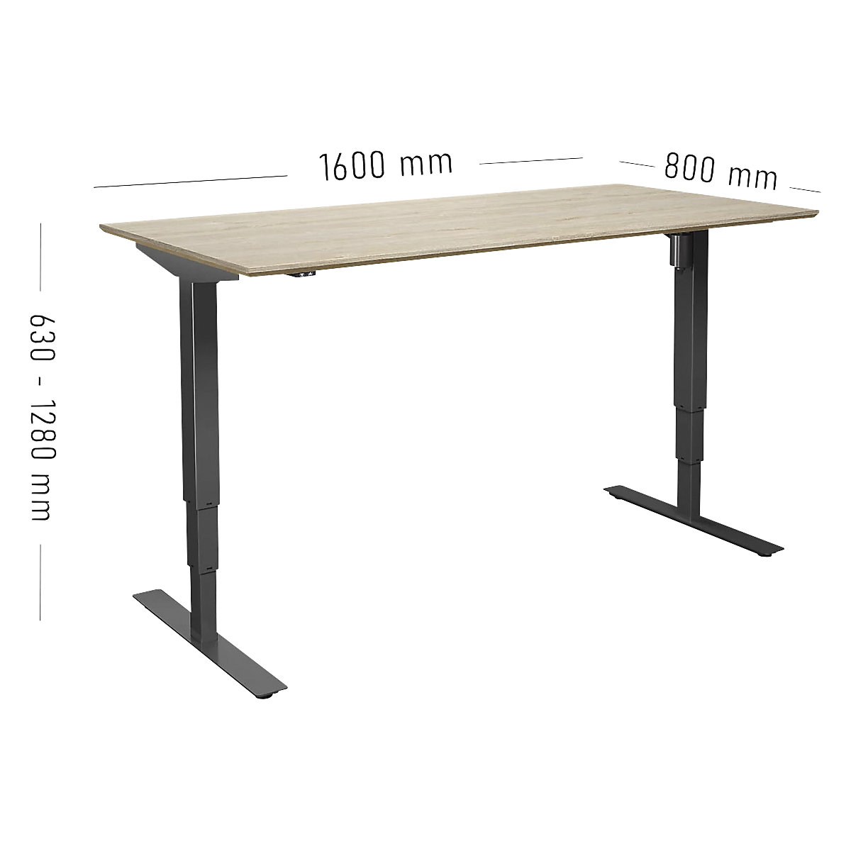 Birou Atlanta Trend, înălțime reglabilă electric (Imagine produs 2)-1