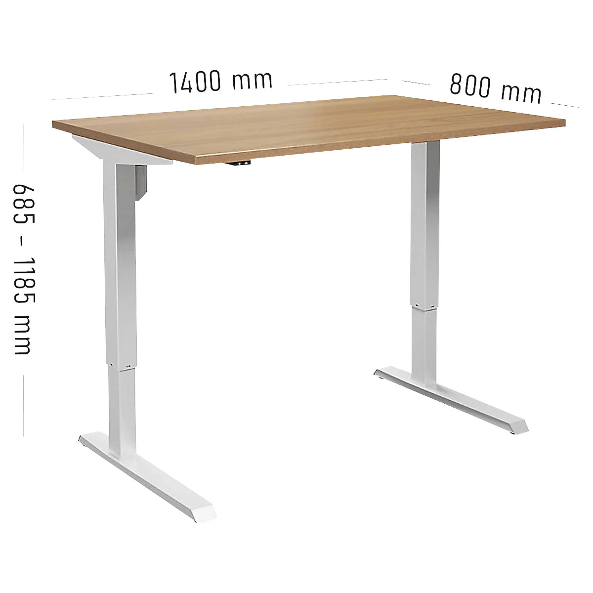 Birou Venla, înălțime reglabilă electric – eurokraft basic (Imagine produs 2)-1