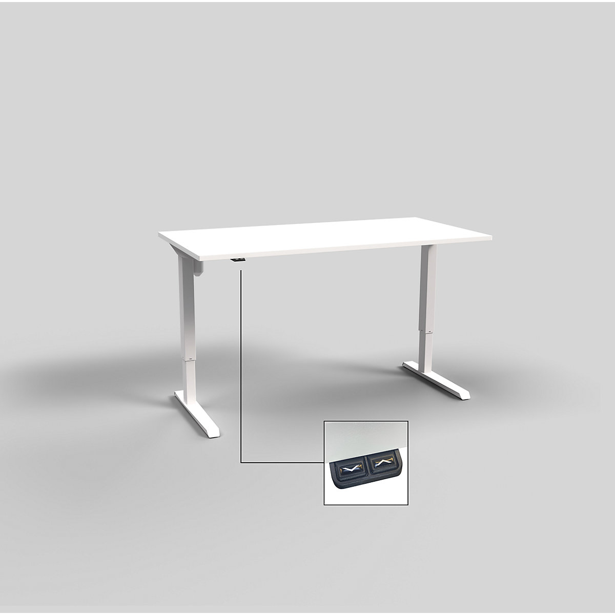 Birou Venla, înălțime reglabilă electric – eurokraft basic (Imagine produs 6)-5