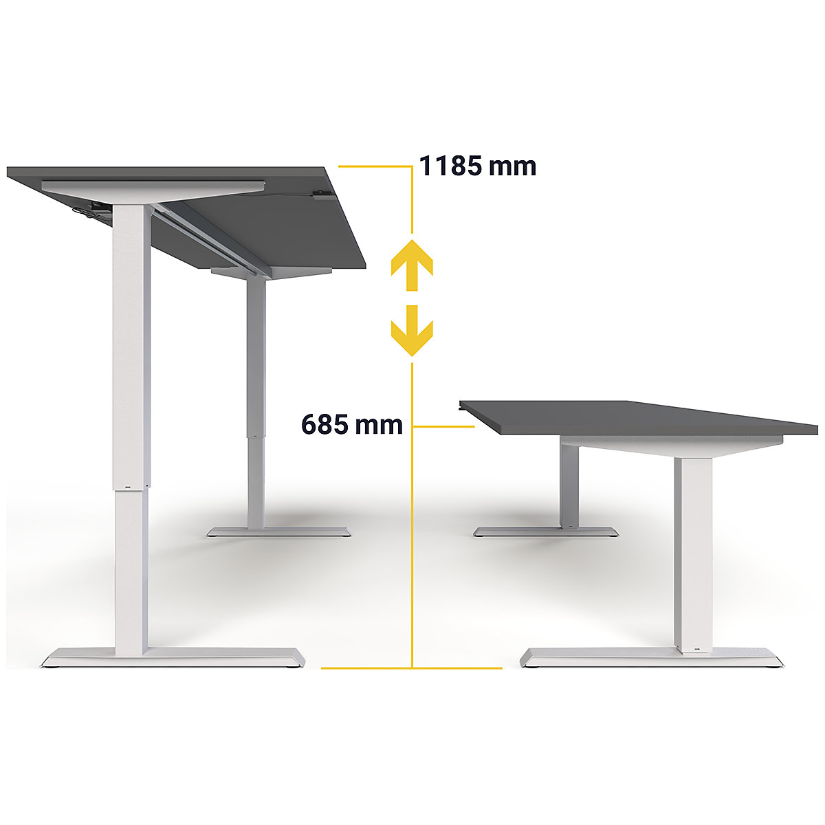 Birou Venla, înălțime reglabilă electric – eurokraft basic (Imagine produs 12)-11