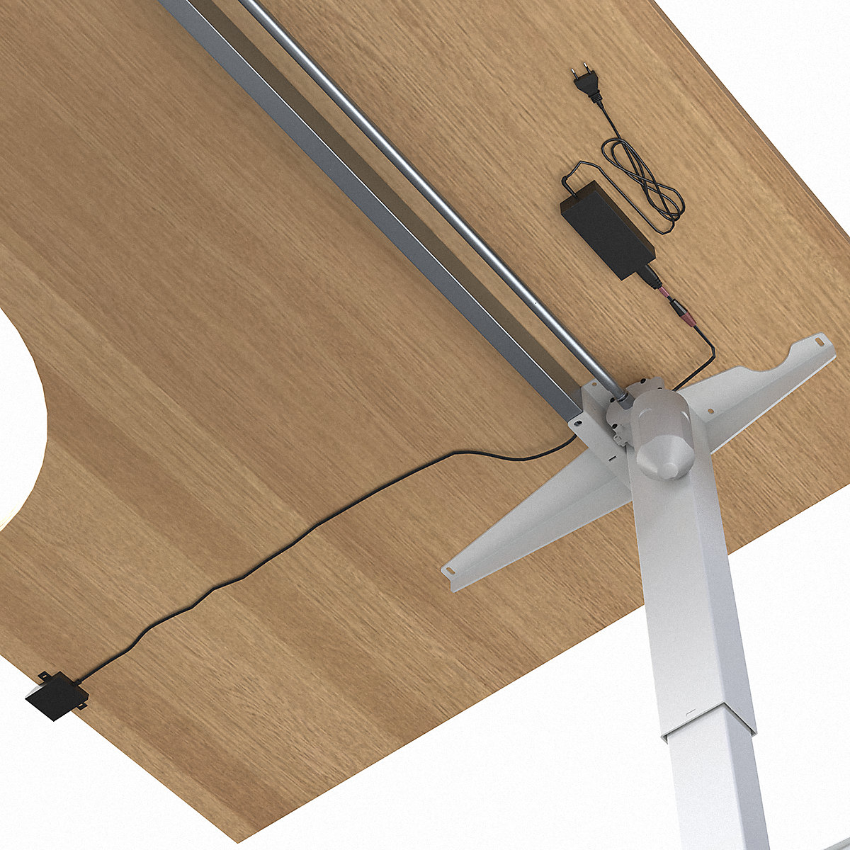 Birou Venla, înălțime reglabilă electric – eurokraft basic (Imagine produs 7)-6