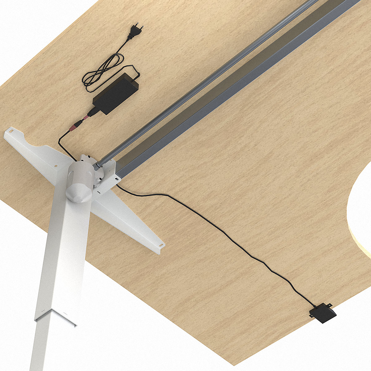 Birou Venla, înălțime reglabilă electric – eurokraft basic (Imagine produs 7)-6